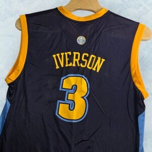VTG Adidas Allen Iverson Denver Nuggets Nylon Basketball Jersey Size XL Mens NBA